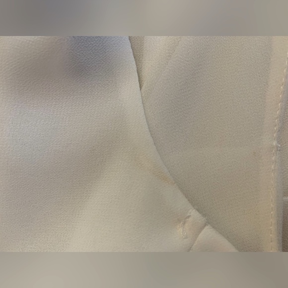 BCBGMaxAzria White V-Neck Long Sleeves Blouse - Picture 14 of 14